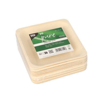 PAPSTAR 50 Fingerfood - Teller, Holz "pure"