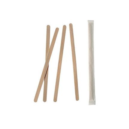 PAPSTAR 1000 Rührstäbchen, Holz "pure", einzeln gehüllt