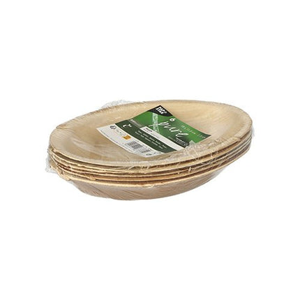 PAPSTAR 6 Teller, Palmblatt "pure" oval