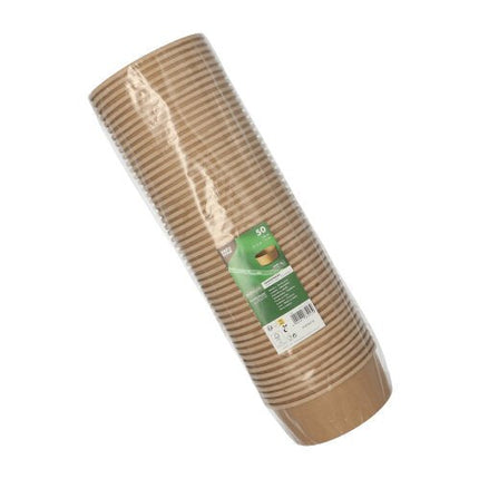PAPSTAR 50 Salatschalen, Pappe mit PLA-Beschichtung rund braun