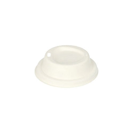 PAPSTAR 50 Dom-Deckel, Zuckerrohr "pure" rund 2,5 cm Höhe weiss