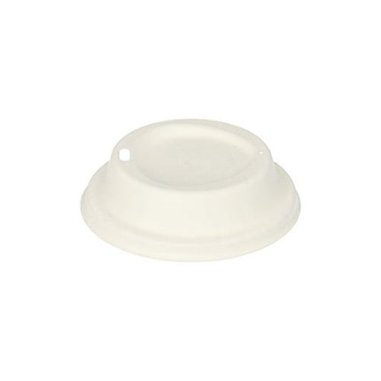 PAPSTAR 50 Dom-Deckel, Zuckerrohr "pure" rund 2,5 cm Höhe weiss