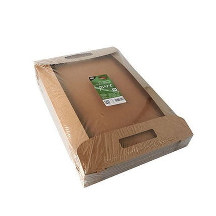 PAPSTAR 10 Tragetabletts, Pappe "pure" braun