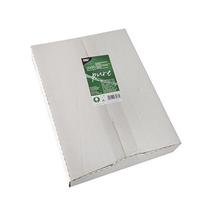 PAPSTAR Sahneabdeckpapier "pure" 22x16 cm, weiß, Palmwachsbeschichtung | Spenderkarton (2000 Stück)
