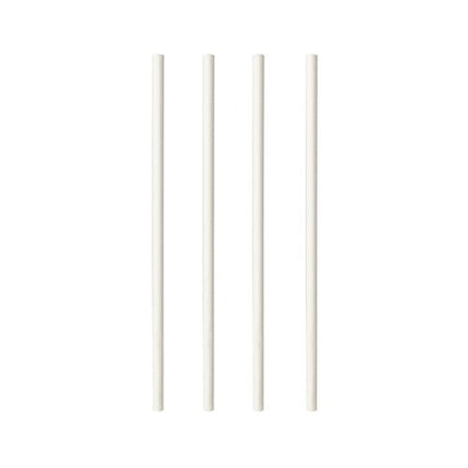 PAPSTAR Shake-Halme Papier "pure" Ø 8 mm, 25 cm, weiß, umweltfreundlich | Folie (100 Stück)
