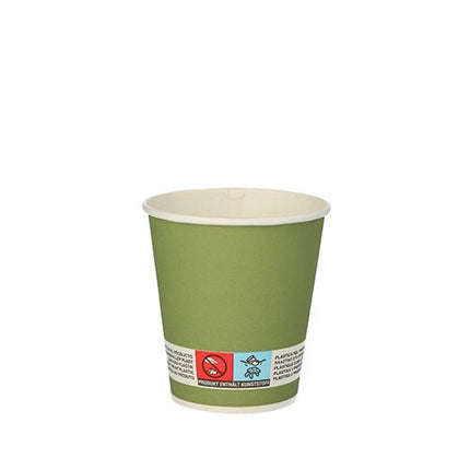 PAPSTAR Trinkbecher Pappe, dunkelgrün, Ø 7,2 cm, "Whiskey" | Folie (20 Stück)