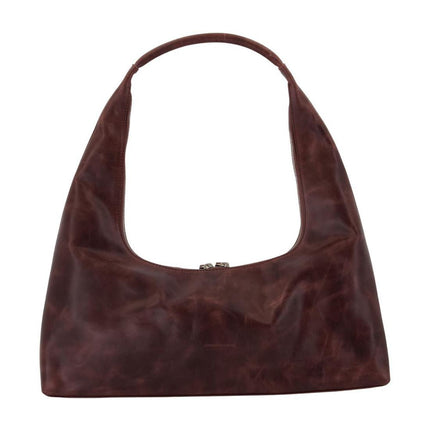 Hobo-Schultertasche Large - Margesherwood - Leder - Braun