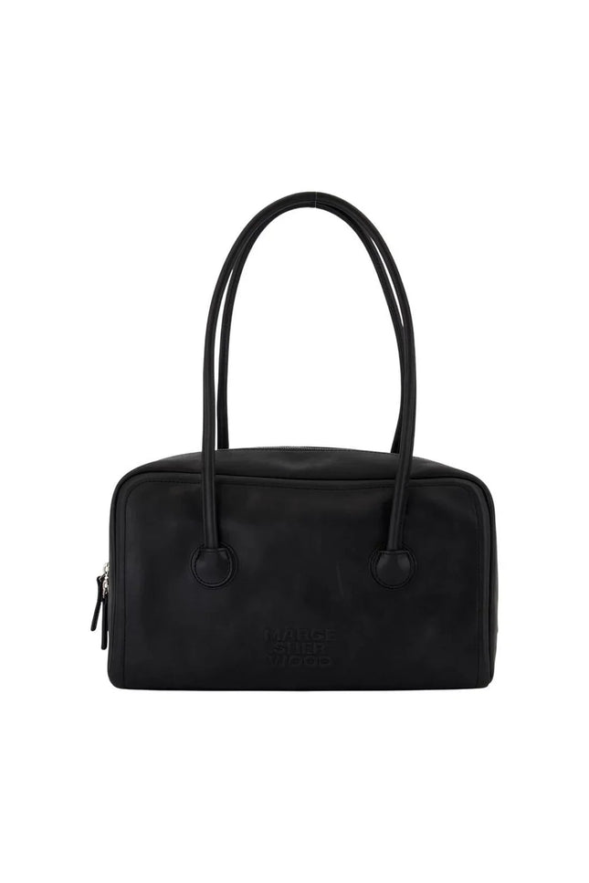 Soft Boston Schultertasche - Margesherwood - Leder - Schwarz