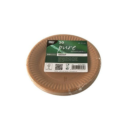 PAPSTAR 20 Teller, Pappe "pure" rund