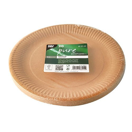 PAPSTAR 20 Teller, Pappe "pure" rund