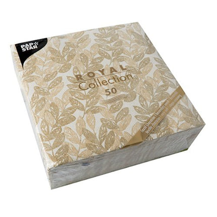 PAPSTAR 50 Servietten "ROYAL Collection" 1/4-Falz 40 x 40 cm sand