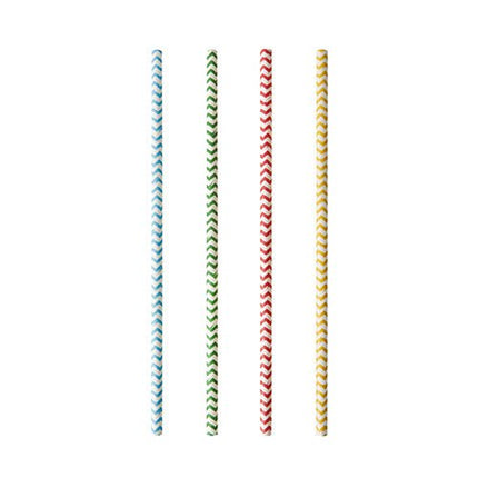 PAPSTAR 25 Trinkhalme, Papier Ø 6 mm · 20 cm schwarz/weiss "Stripes"