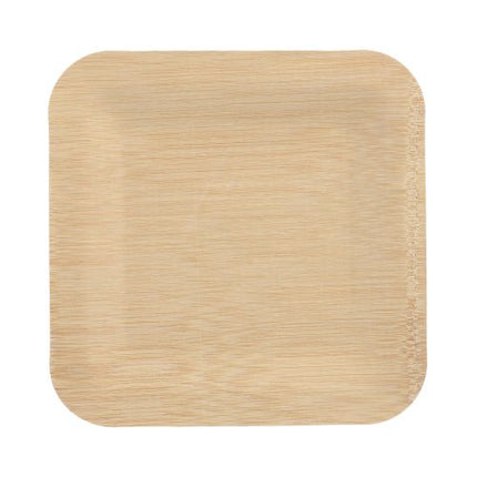 PAPSTAR 10 Teller, Bambus "pure" eckig