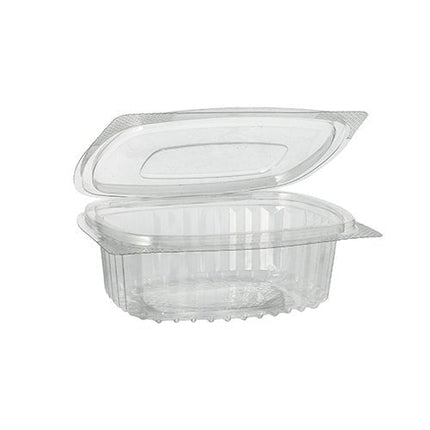 Starpak 50 Feinkost- und Salatschalen mit Klappdeckel, R-PET glasklar oval