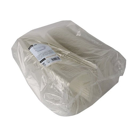 Starpak 50 Feinkost- und Salatschalen mit Klappdeckel, R-PET glasklar oval
