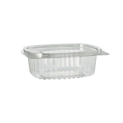 Starpak 50 Feinkost- und Salatschalen mit Klappdeckel, R-PET glasklar oval