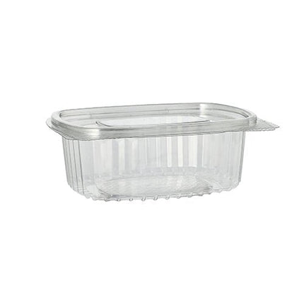 Starpak 50 Feinkost- und Salatschalen mit Klappdeckel, R-PET glasklar oval
