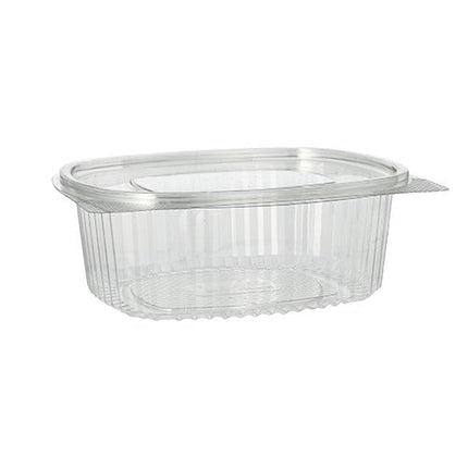 Starpak 50 Feinkost- und Salatschalen mit Klappdeckel, R-PET glasklar oval
