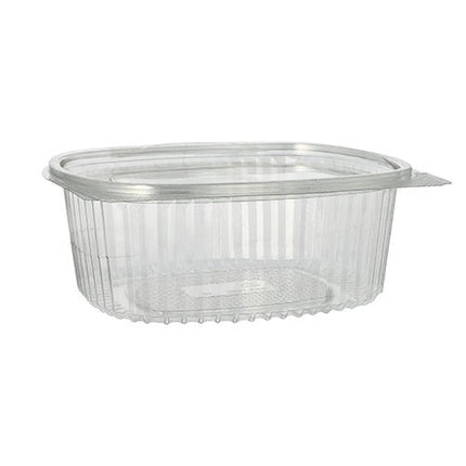 Starpak 50 Feinkost- und Salatschalen mit Klappdeckel, R-PET glasklar oval