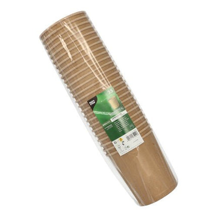 PAPSTAR Suppenbecher rund, 11,5 cm, braun, ideal für Suppen | Folie (25 Stück)