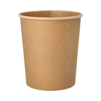 PAPSTAR Suppenbecher rund, 11,5 cm, braun, ideal für Suppen | Folie (25 Stück)