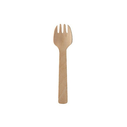 PAPSTAR Holz-Gabeln "pure" 10 cm, umweltfreundlich und stabil | Faltschachtel (100 Stück)