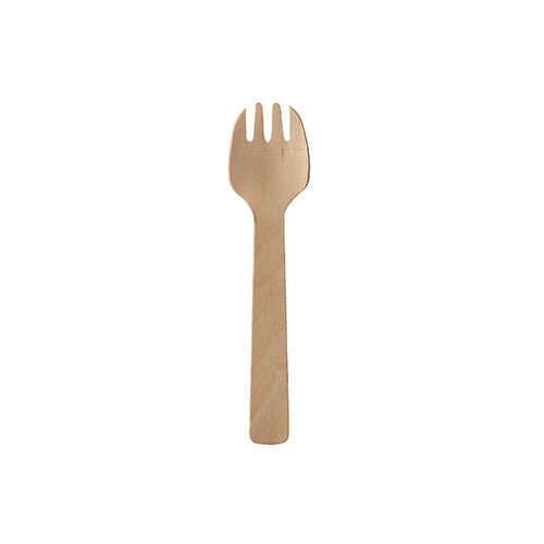 PAPSTAR Holz-Gabeln "pure" 10 cm, umweltfreundlich und stabil | Faltschachtel (100 Stück)