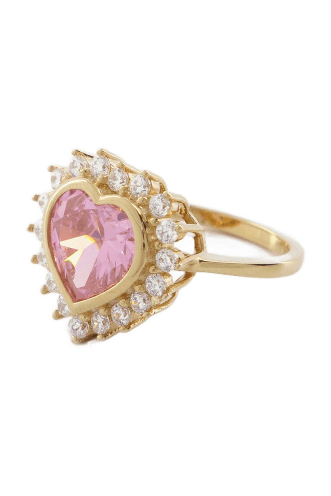 Ring N-Dia Heart 1 aus rosa/Silber  vergoldet