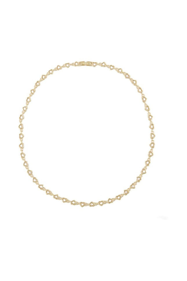 Collier Round Brilliant Heart aus Silber vergoldet