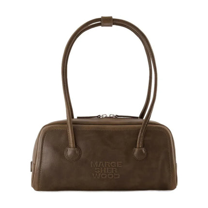 Soft Boston Ew Schultertasche - Margesherwood - Leder - Braun