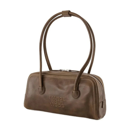 Soft Boston Ew Schultertasche - Margesherwood - Leder - Braun