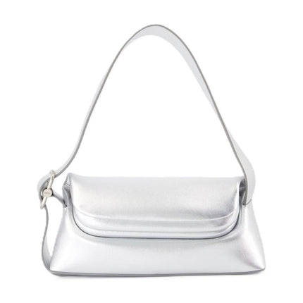 Folder Brot Schultertasche - Osoi - Leder - Silber