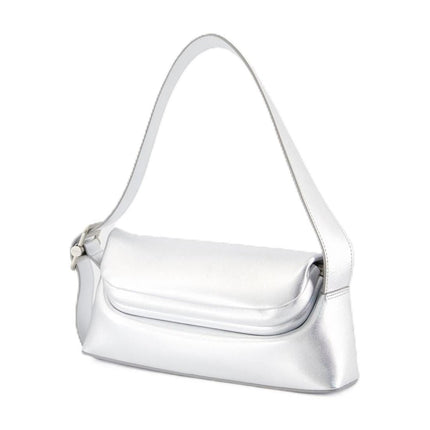 Folder Brot Schultertasche - Osoi - Leder - Silber