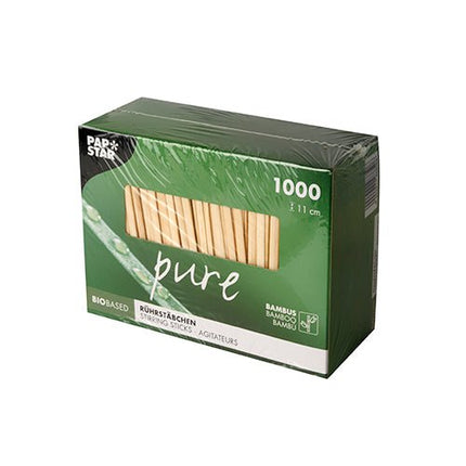 PAPSTAR 1000 Rührstäbchen, Bambus "pure"