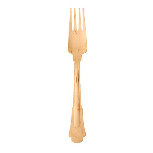 PAPSTAR Gabeln aus Holz "pure" 19,5 cm, Vintage-Design | Papptray (50 Stück)