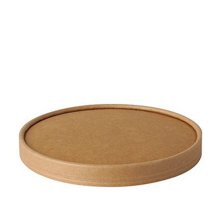 PAPSTAR Deckel für Salatschalen, rund 15 cm, braun, "pure" | Folie (50 Stück)