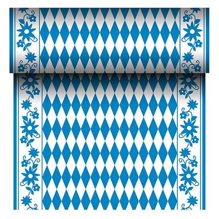 PAPSTAR Tischläufer Airlaid "Bayrisch Blau", stoffähnlich, 24 m x 40 cm | Karton (1 Rolle)
