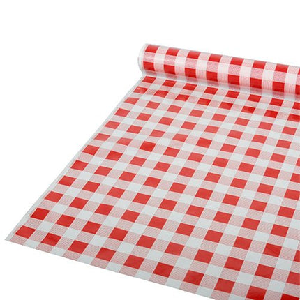 Starpak Tischdecke, Folie 50 m x 80 cm rot "Karo" | Folie (1 Rolle)