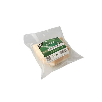 PAPSTAR Fingerfood Schalen aus Holz "pure", Schiffchen-Design 8,5x5,5 cm | Schrumpffolie (12 Stück)