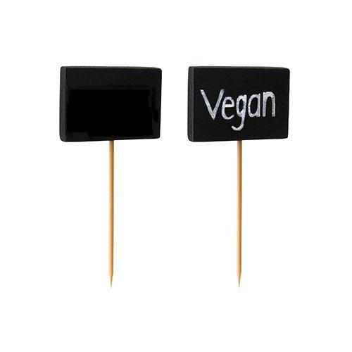 PAPSTAR Fingerfood-Picker 8,5 cm, schwarz, ideal für Buffets | Beutel (20 Stück)