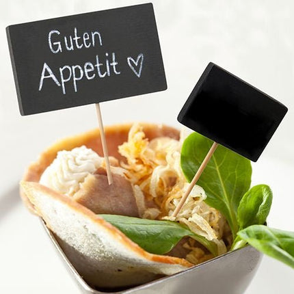 PAPSTAR Fingerfood-Picker 8,5 cm, schwarz, ideal für Buffets | Beutel (20 Stück)