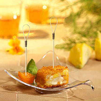 PAPSTAR Fingerfood Picker 10 cm "Loop", ideal für Snacks und Fingerfood | Beutel (40 Stück)