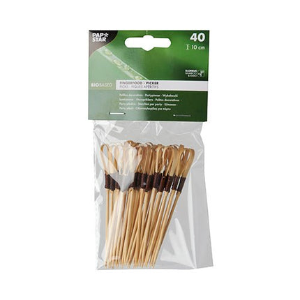 PAPSTAR Fingerfood Picker 10 cm "Loop", ideal für Snacks und Fingerfood | Beutel (40 Stück)