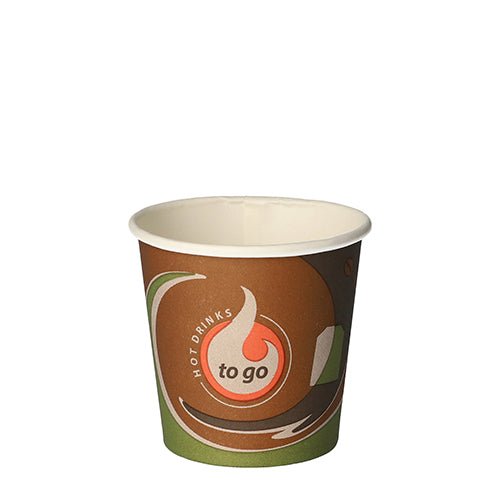 Starpak Trinkbecher, Pappe "To Go" 0,1 l Ø 6,3 cm · 6 cm | Schrumpffolie (80 Stück)