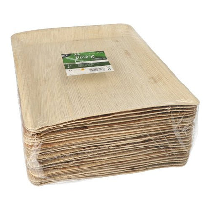 PAPSTAR 25 Tabletts, Palmblatt "pure" eckig