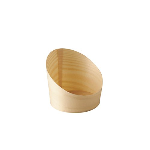 PAPSTAR Snackbecher aus Holz "pure", Ø 8,2 cm, umweltfreundlich | Folie (25 Stück)