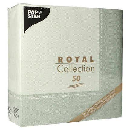 PAPSTAR 50 Servietten "ROYAL Collection" 1/4-Falz 40 x 40 cm grün