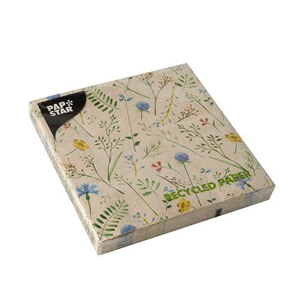PAPSTAR 20 Servietten, 33 cm x 33 cm 3-lagig 1/4-Falz natur