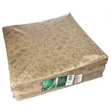 PAPSTAR 1000 Spitztüten, Kraftpapier braun "Fruits & Vegs"