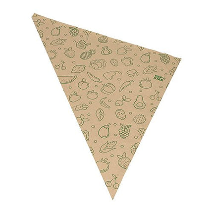 PAPSTAR 1000 Spitztüten, Kraftpapier braun "Fruits & Vegs"